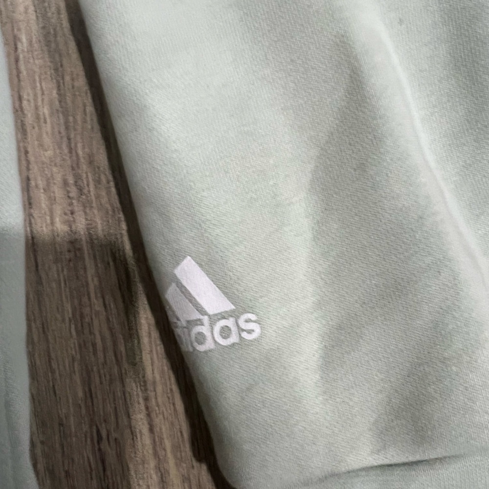 Adidas Light Green with Flower Logo Hoodie Size Small NWOT - Picture 3 of 4